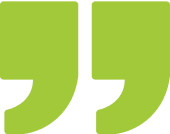 Green quotation marks on black background.